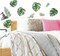 RMK3655SCS Palm Leaves Peel and Stick Wall Decals Green 4 Sheets 9 inches x 17.375 inches